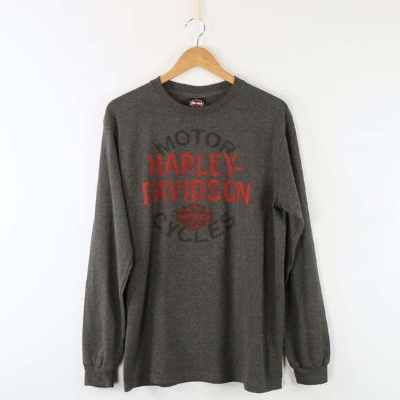Harley-Davidson Other - Harley Davidson Mens Long Sleeve Heathered Gray Hillbilly T-Shirt Shirt